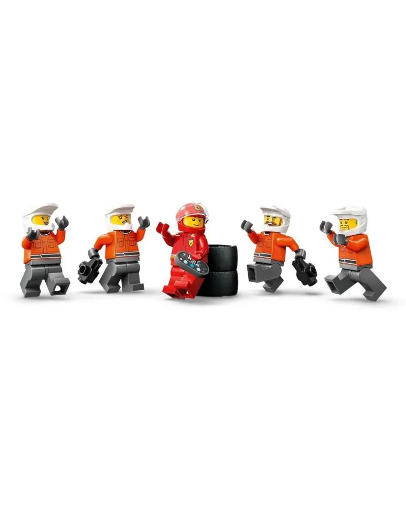 LEGO City - F1 Pit Stop And Pit Crew With Ferrari Car 