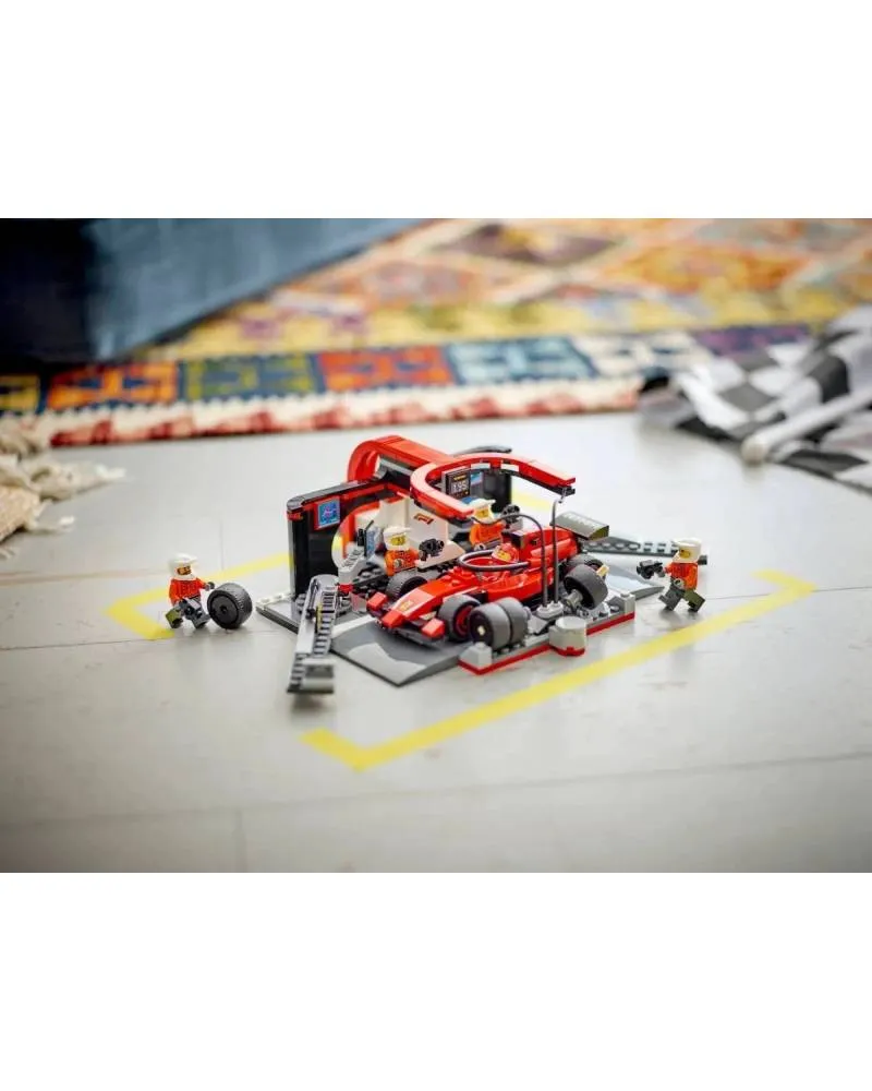 LEGO City - F1 Pit Stop And Pit Crew With Ferrari Car 