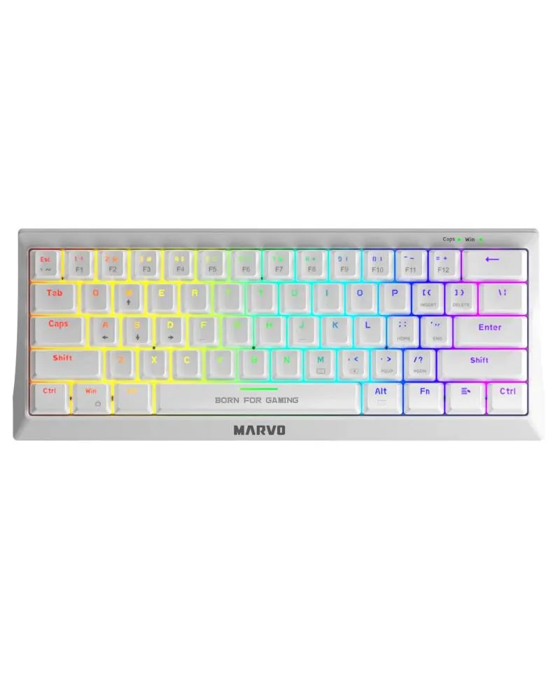 Tastatura Marvo Hecate 61R KG962G 60% Red Switch - White 