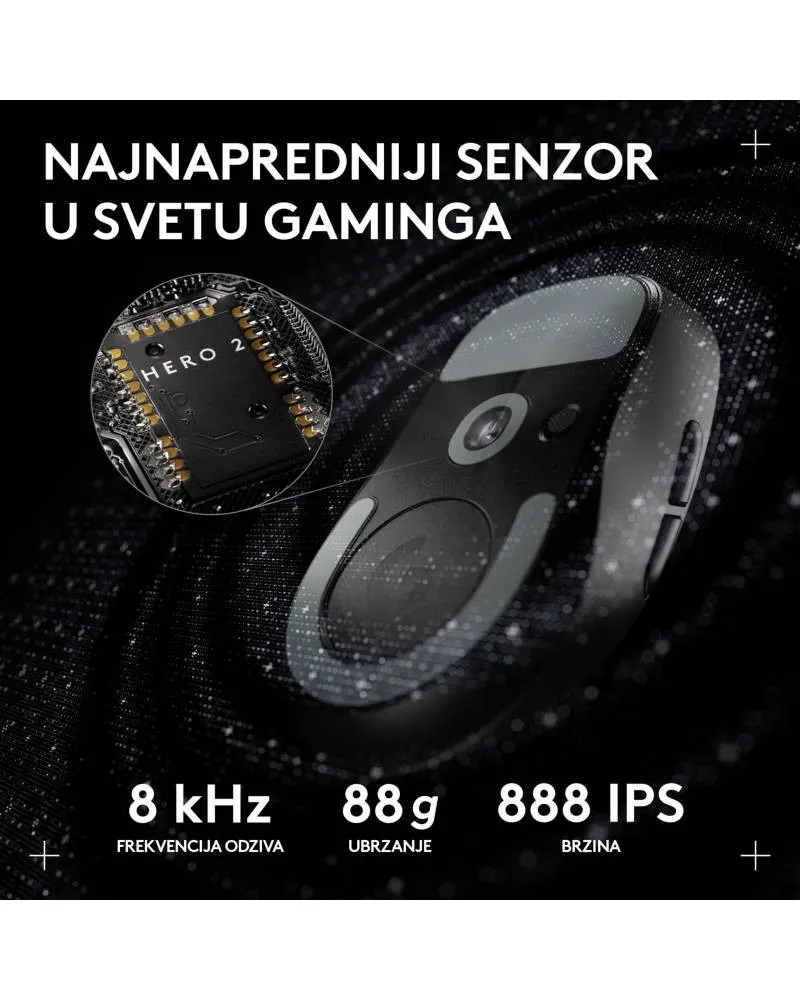 Miš Logitech G PRO X Superlight Wireless v2 DEX - Black 