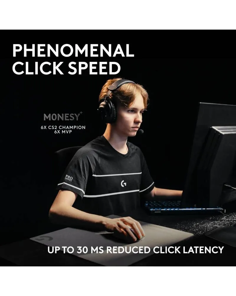 Logitech G PRO X2 SUPERSTRIKE Wireless Miš - Black 