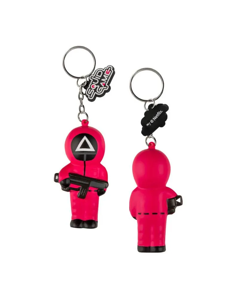 Privezak Squid Game - Soldier With Gun Squishy Keychain 