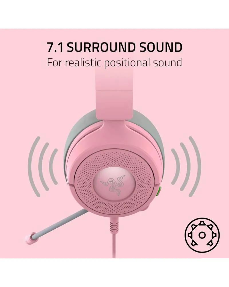 Slušalice Razer Kraken Kitty Edition V3 X - Quartz Edition 