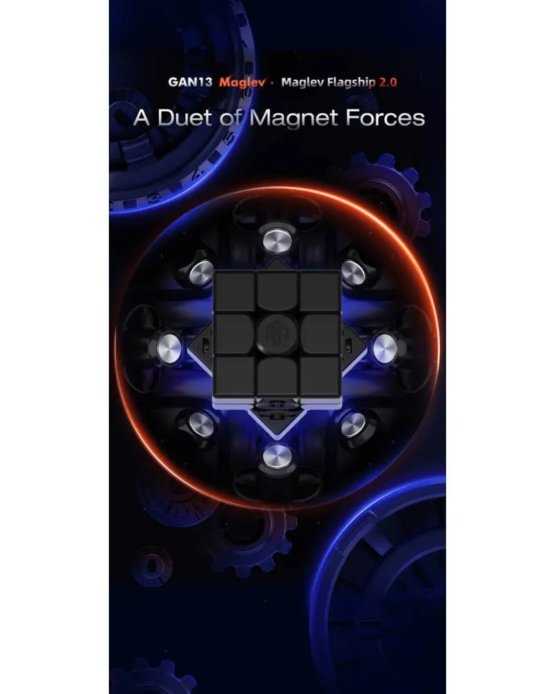 Rubikova kocka - GAN 13 Maglev - 3x3 Frosted Stickerless 