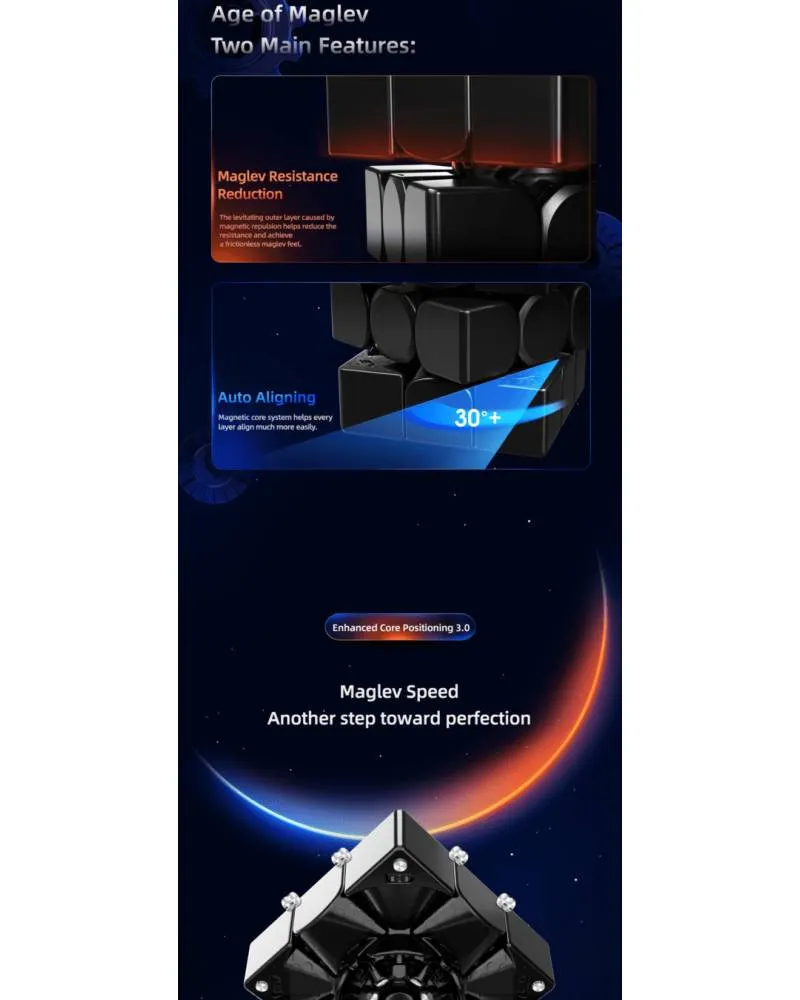 Rubikova kocka - GAN 13 Maglev - 3x3 Frosted Stickerless 