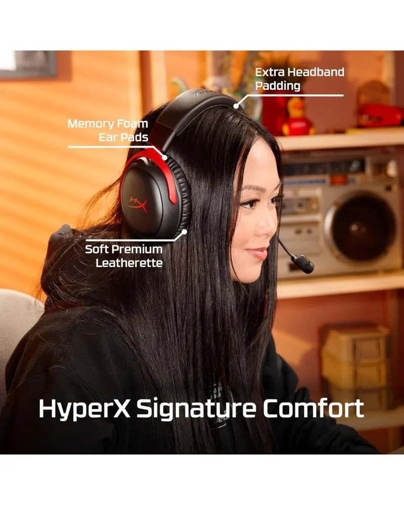 Slušalice HyperX Cloud 3 S Wireless - Red 