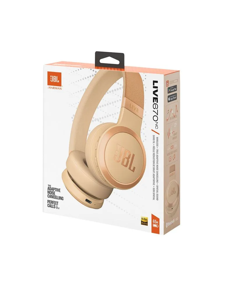 Slušalice JBL Live 670 ANC - Bež Bluetooth 