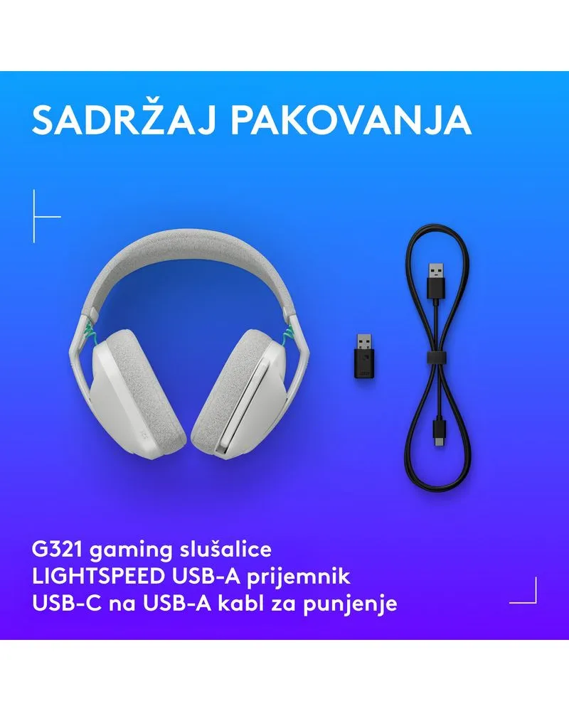 Slušalice Logitech G321 - White 