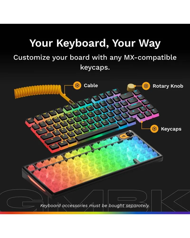 Tastatura Glorious GMBK 3 75% Pre-Built ANSI - Black 