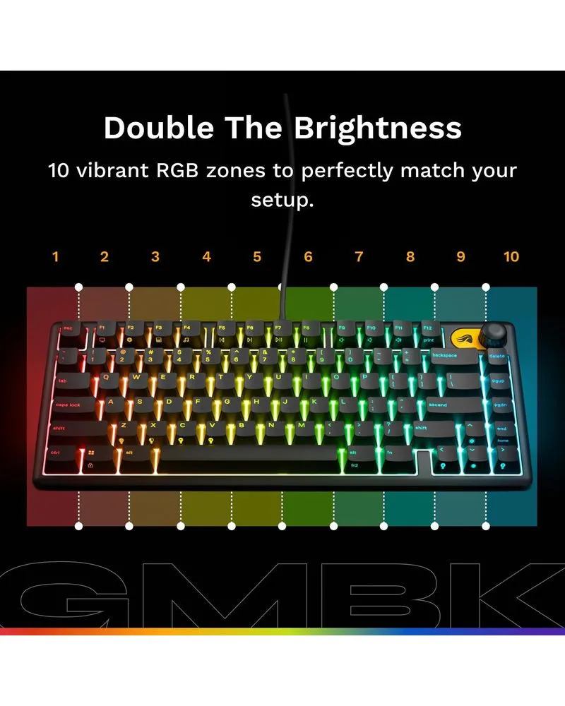 Tastatura Glorious GMBK 3 75% Pre-Built ANSI - Black 