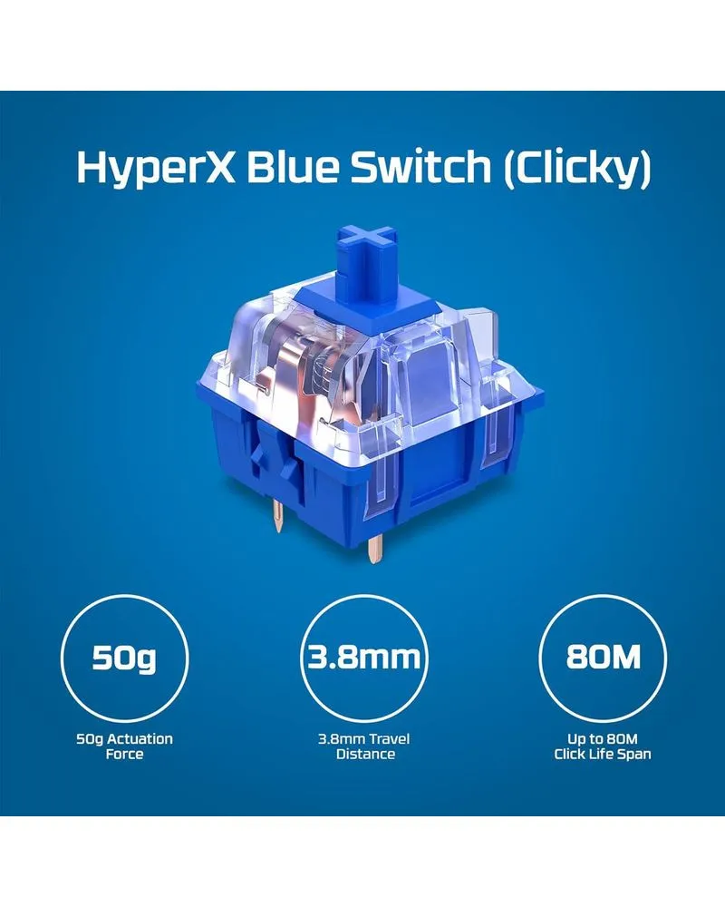 Tastatura HyperX Alloy Origins PBT - Blue Clicky 