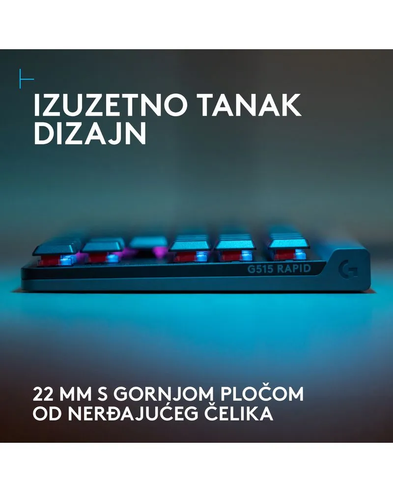 Tastatura Logitech G515 Rapid TKL Black 