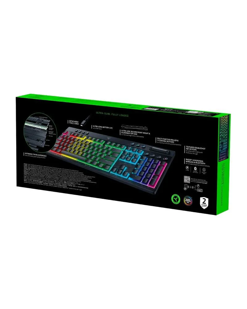 Tastatura Razer BlackWidow V4 Low-profile HyperSpeed - Wireless (Green Clicky Switch) 