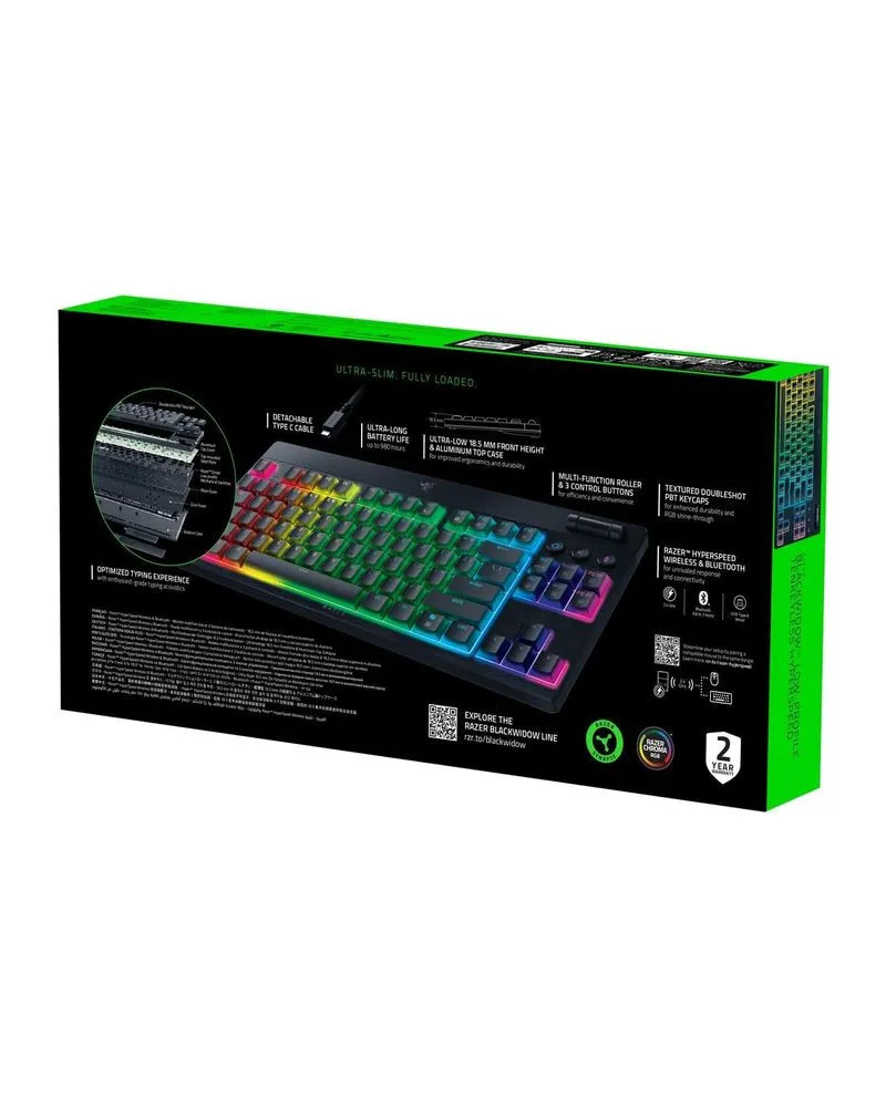 Tastatura Razer BlackWidow V4 Low-profile HyperSpeed - Wireless (Green Switch) 