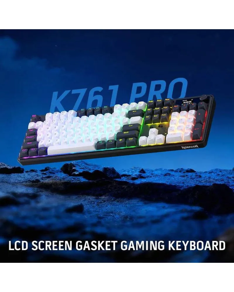 Tastatura Redragon Wyvern LCD Pro K761-WB Wireless/Wired/BT 
