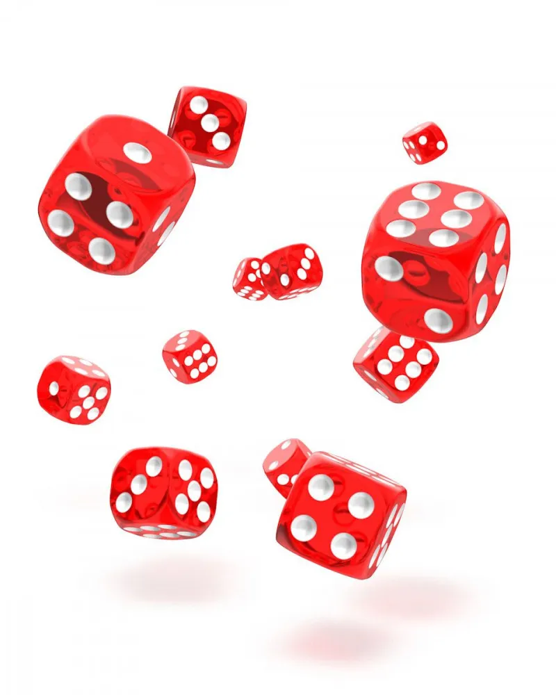 Kockice Oakie Doakie Dice D6 12 mm Translucent - Red (36) 