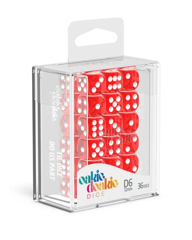 Kockice Oakie Doakie Dice D6 12 mm Translucent - Red (36) 