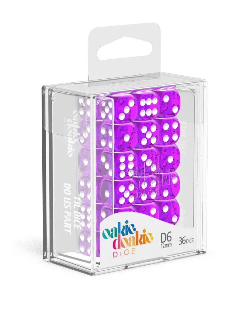 Kockice Oakie Doakie Dice D6 12 mm Translucent - Purple (36) 