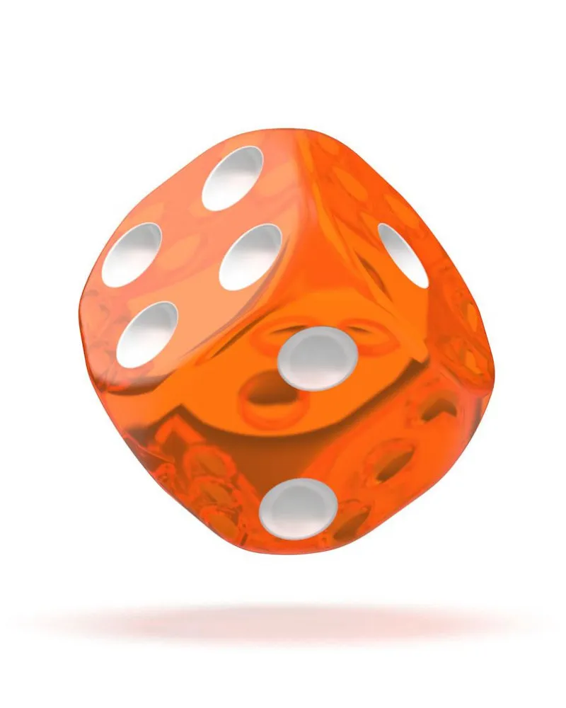 Kockice Oakie Doakie Dice D6 12 mm Translucent - Orange (36) 