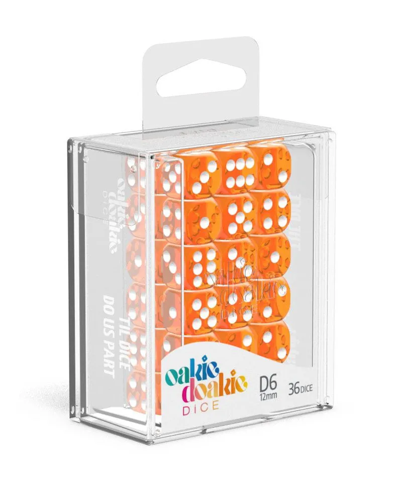 Kockice Oakie Doakie Dice D6 12 mm Translucent - Orange (36) 