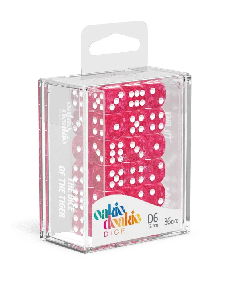 Kockice Oakie Doakie Dice D6 12 mm Speckled - Pink (36) 