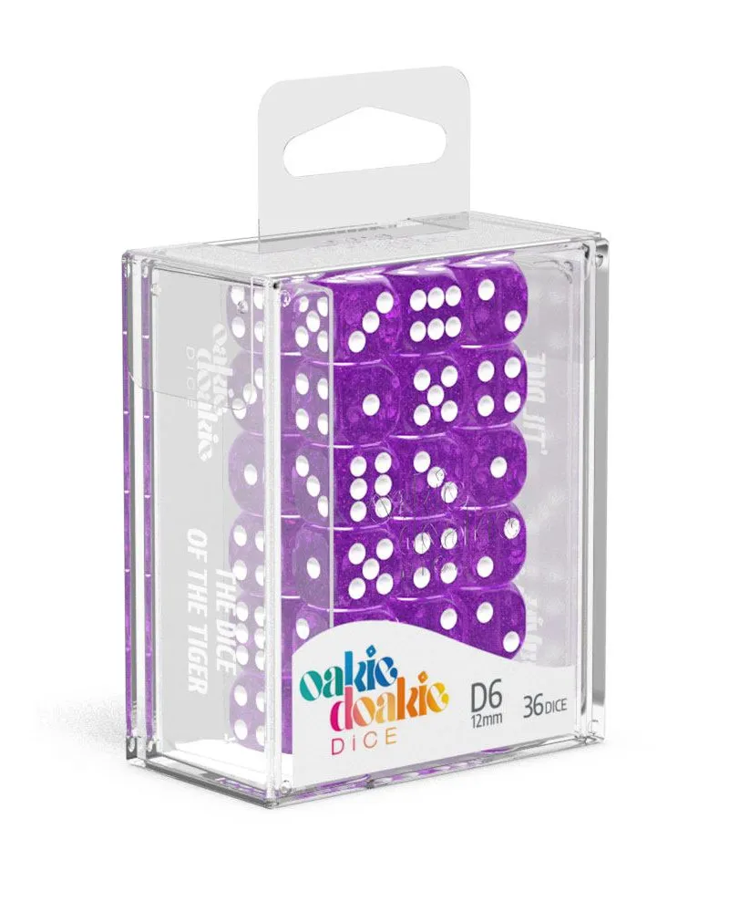 Kockice Oakie Doakie Dice D6 12 mm  Speckled - Purple (36) 