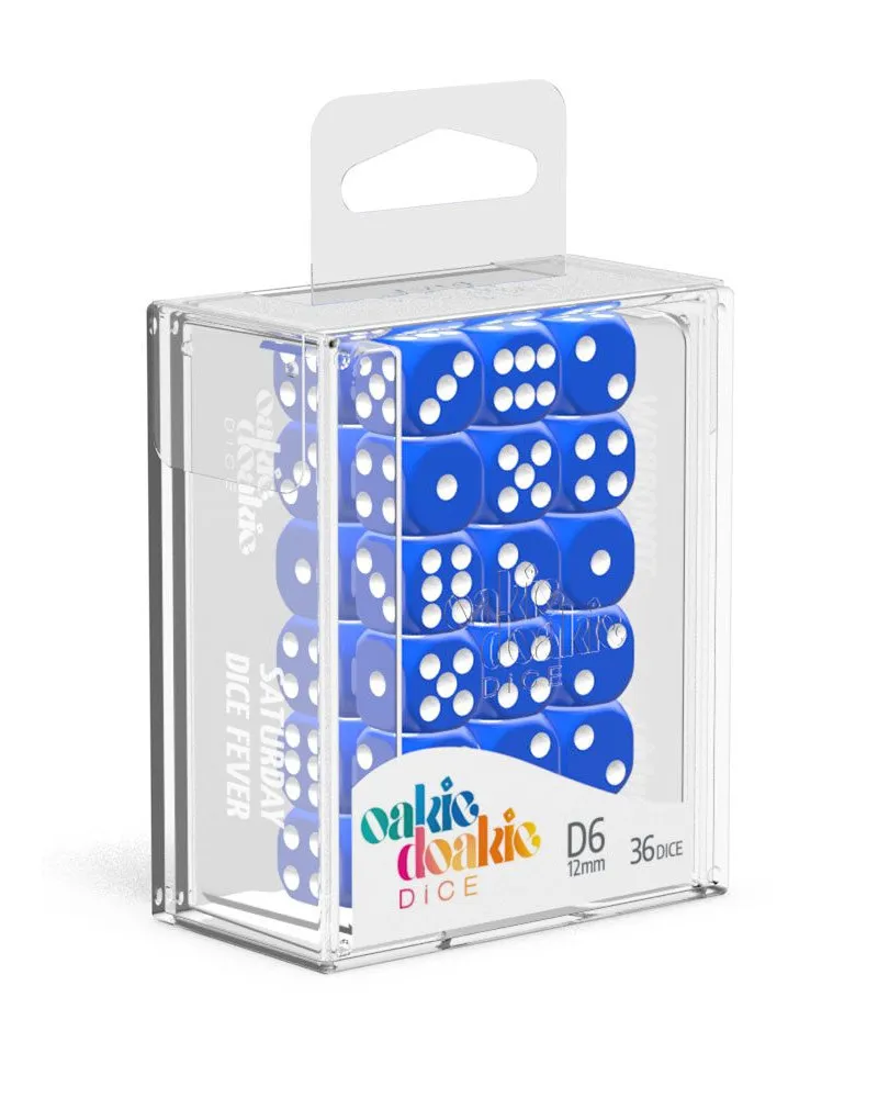 Kockice Oakie Doakie Dice D6 Dice 12 mm Solid - Blue (36) 