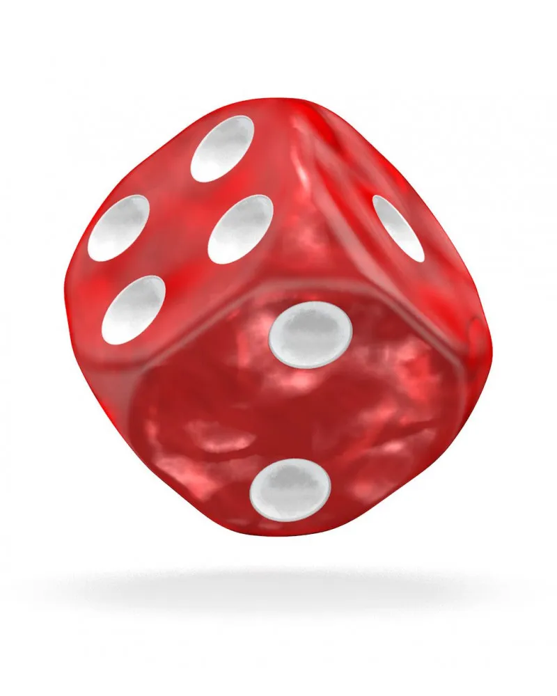 Kockice Oakie Doakie Dice D6 16 mm Marble - Red (12) 