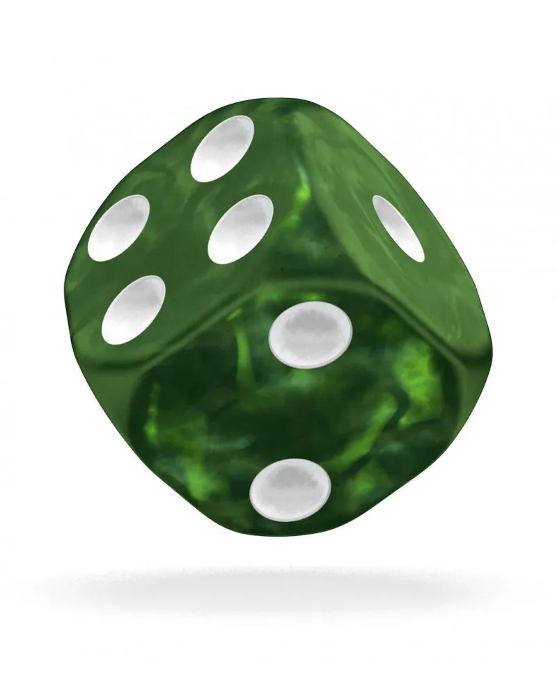 Kockice Oakie Doakie Dice D6 16 mm Marble - Green (12) 