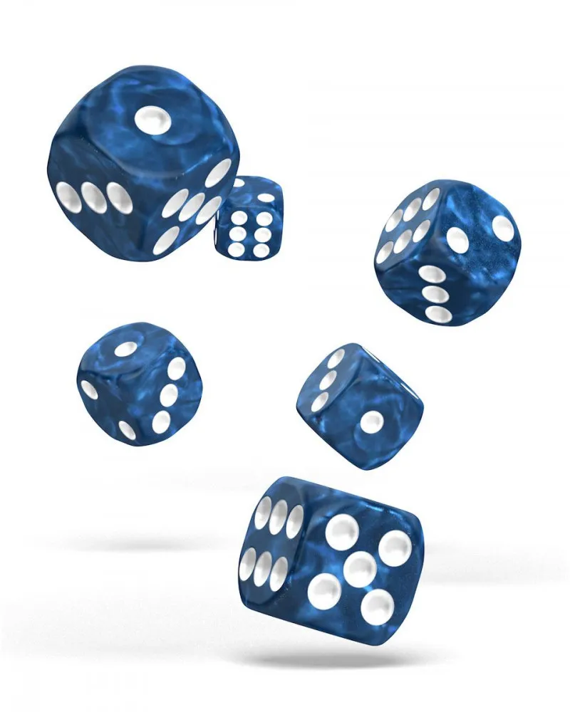 Kockice Oakie Doakie Dice D6 16 mm Marble - Blue (12) 