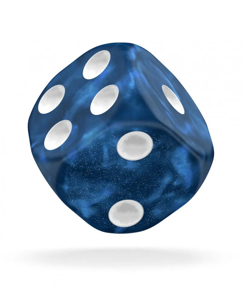 Kockice Oakie Doakie Dice D6 16 mm Marble - Blue (12) 