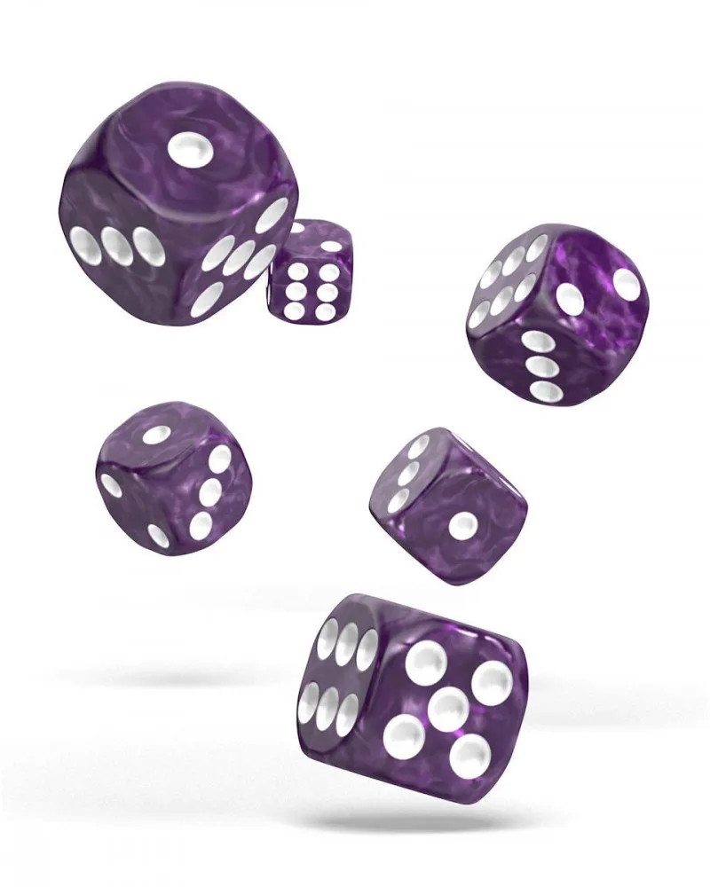 Kockice Oakie Doakie Dice D6 16 mm Marble - Purple (12) 