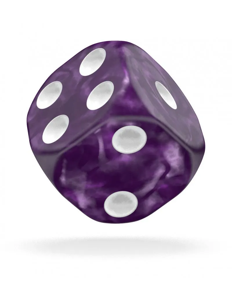 Kockice Oakie Doakie Dice D6 16 mm Marble - Purple (12) 