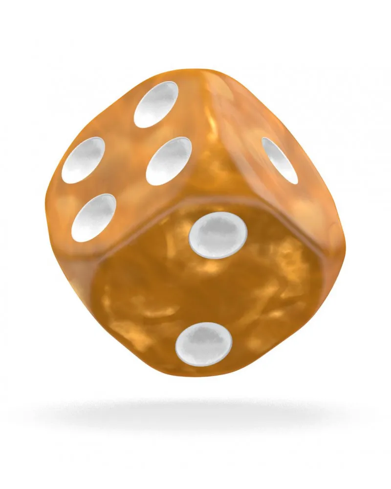 Kockice Oakie Doakie Dice D6 16 mm Marble - Orange (12) 