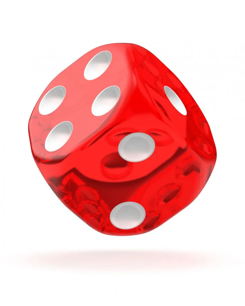 Kockice Oakie Doakie Dice D6 16 mm Translucent - Red (12) 