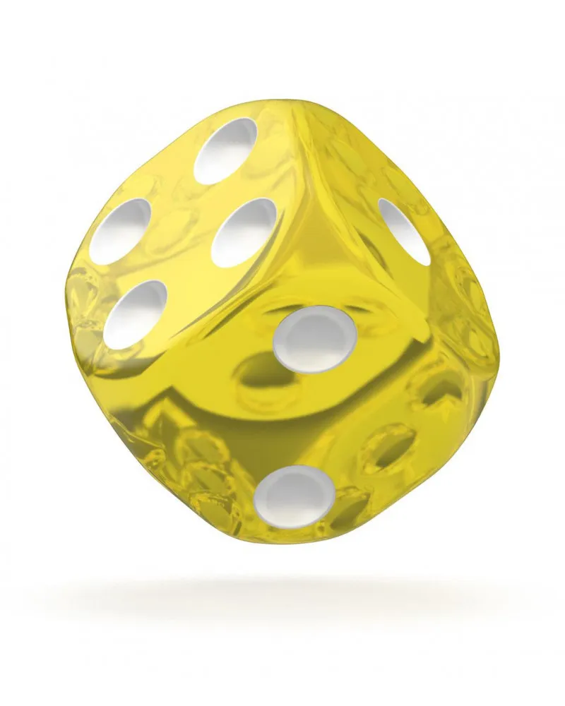 Kockice Oakie Doakie Dice D6 16 mm Translucent - Yellow (12) 