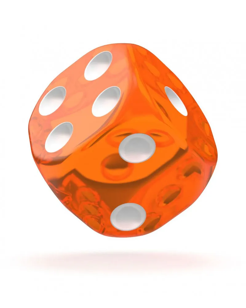 Kockice Oakie Doakie Dice D6 16 mm Translucent - Orange (12) 