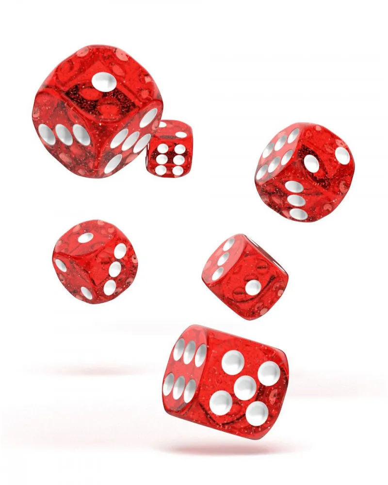 Kockice Oakie Doakie Dice D6 16 mm Speckled - Red (12) 