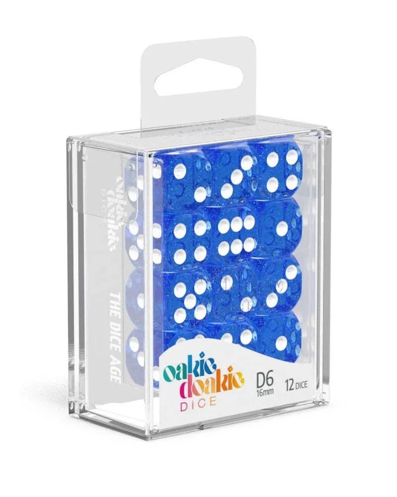 Kockice Oakie Doakie Dice D6 16 mm Speckled - Blue (12) 