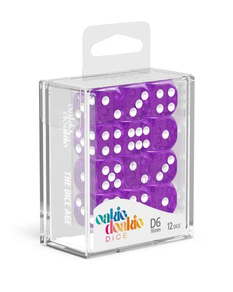 Kockice Oakie Doakie Dice D6 16 mm Speckled - Purple (12) 