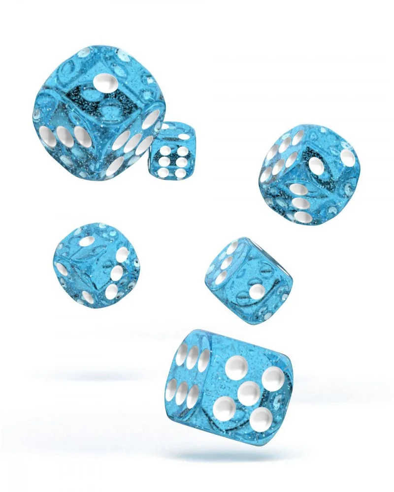 Kockice Oakie Doakie Dice D6 16 mm Speckled - Light Blue (12) 