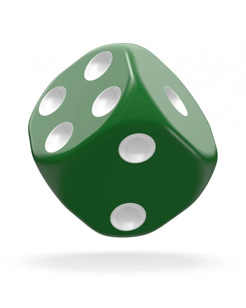 Kockice Oakie Doakie Dice D6 16 mm Solid - Green (12) 