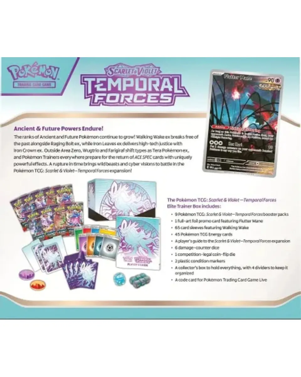 Društvena igra - Pokemon - Scarlet & Violet - Temporal Forces - Elite Trainer Box 