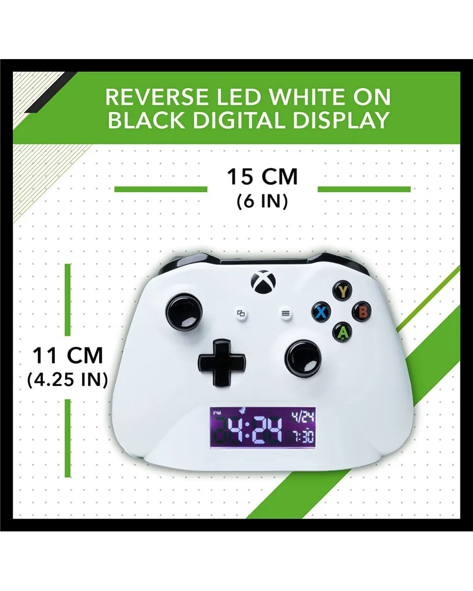 Sat Paladone kontroler XBOX - Alarm Clock - White 