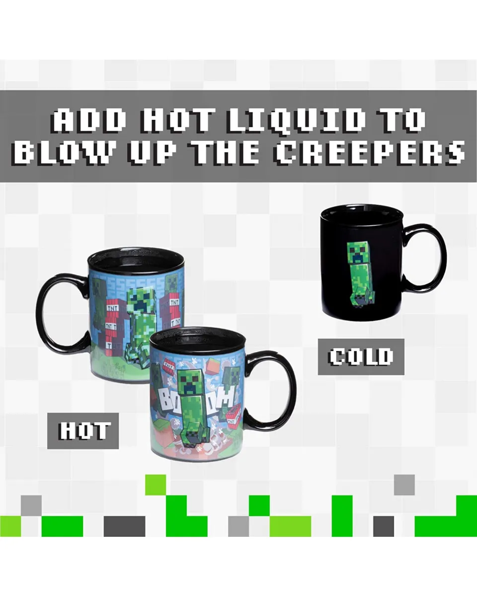 Šolja Paladone Minecraft Creeper Heat Change Mug 