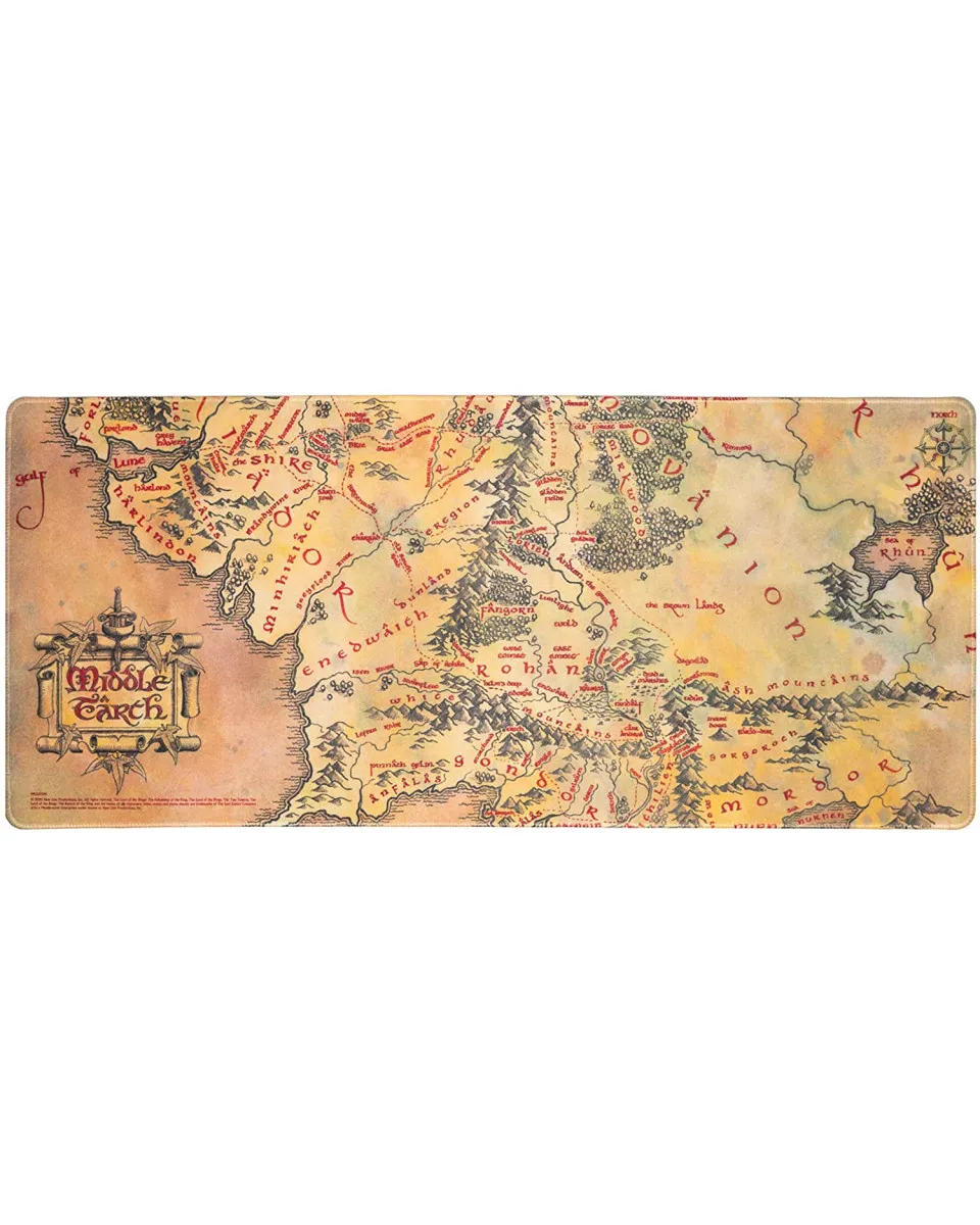 Podloga Lord Of The Rings - Middle Earth Map XL Desk Pad 