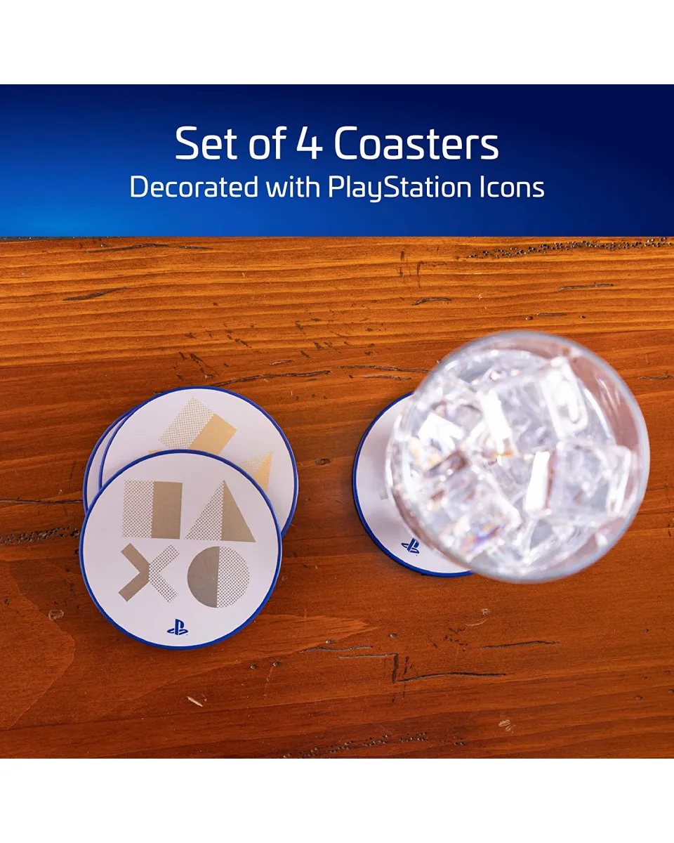 Podmetači za čaše Playstation 5 - Metal Coasters 