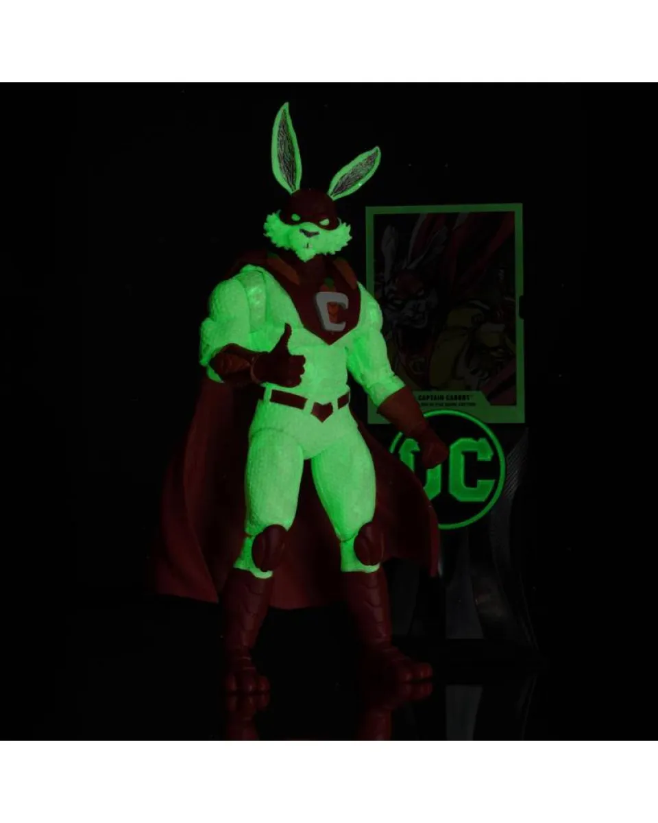 Action Figure DC Multiverse - Justice League Captain Carrot - Captain Carrot - Glow In The Dark Edition (Gold Label) 