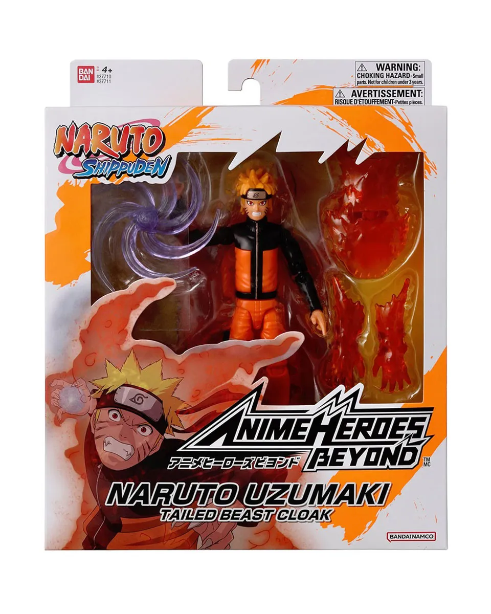 Action Figure Naruto Shippuden - Anime Heroes Beyond - Naruto Uzumaki Tailed Beast Cloak 
