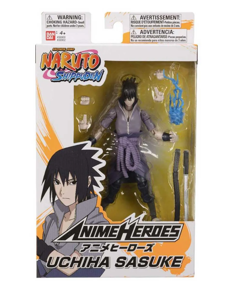 Action Figure Naruto Shippuden - Anime Heroes - Uchiha Sasuke 